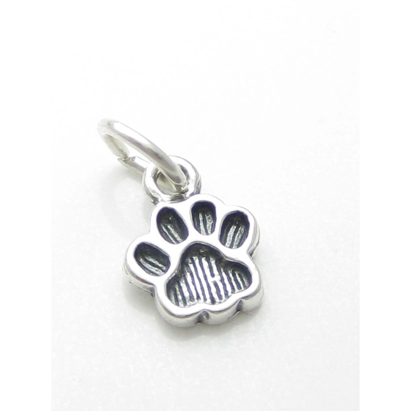Sterling Silver Pawprint Small Charm, Pet Lover Gift